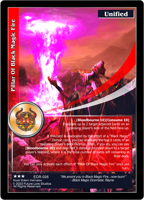 Pillar Of Black Magic Fire
