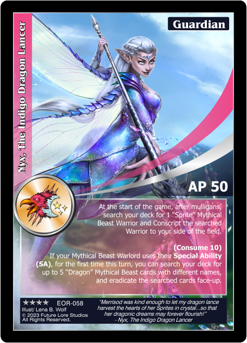 Nyx, The Indigo Dragon Lancer