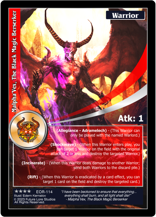 Malpha’Vex, The Black Magic Berserker