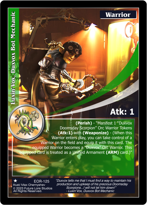 Luxin’Vox, Duxvox Bot Mechanic