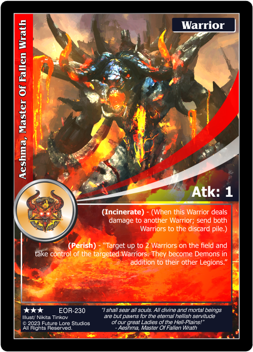Aeshma, Master Of Fallen Wrath