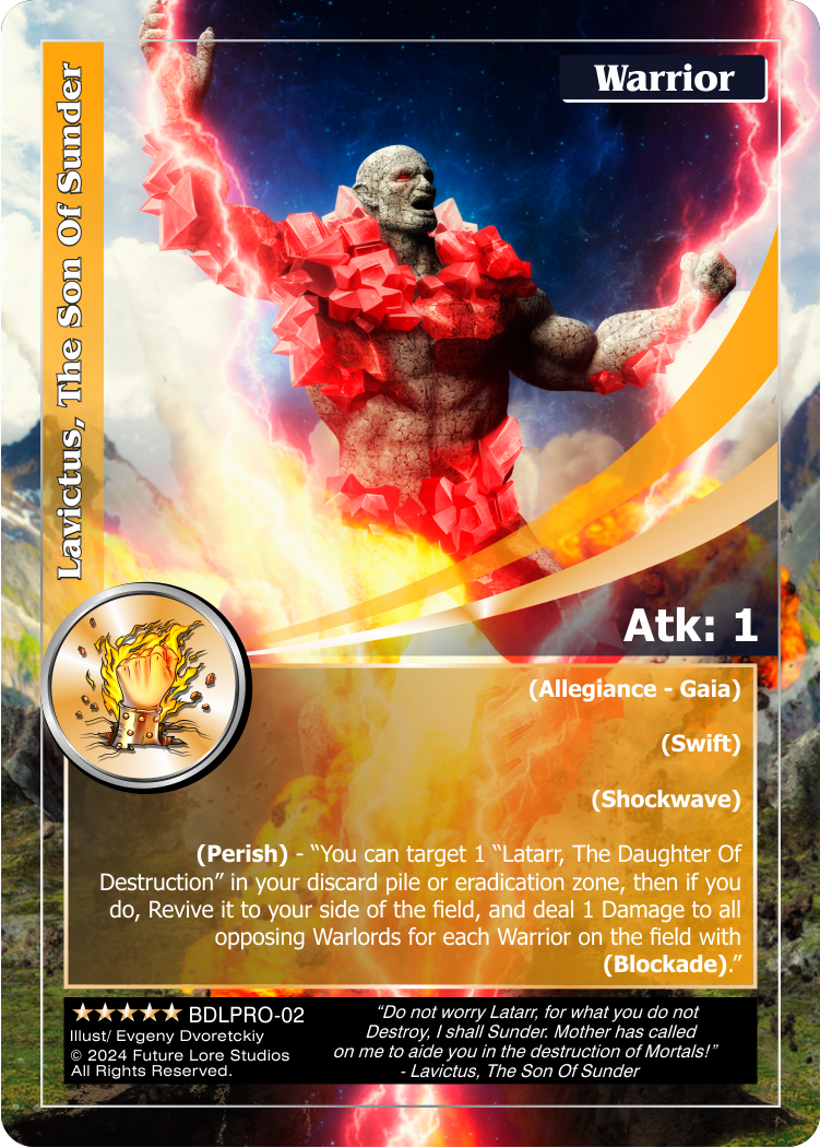 Lavictus, The Son of Sunder