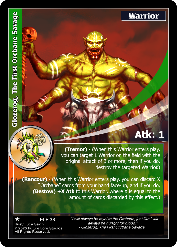 Glozerog, The First Orcbane Savage