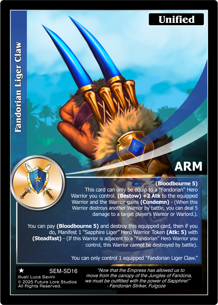 Fandorian Liger Claw