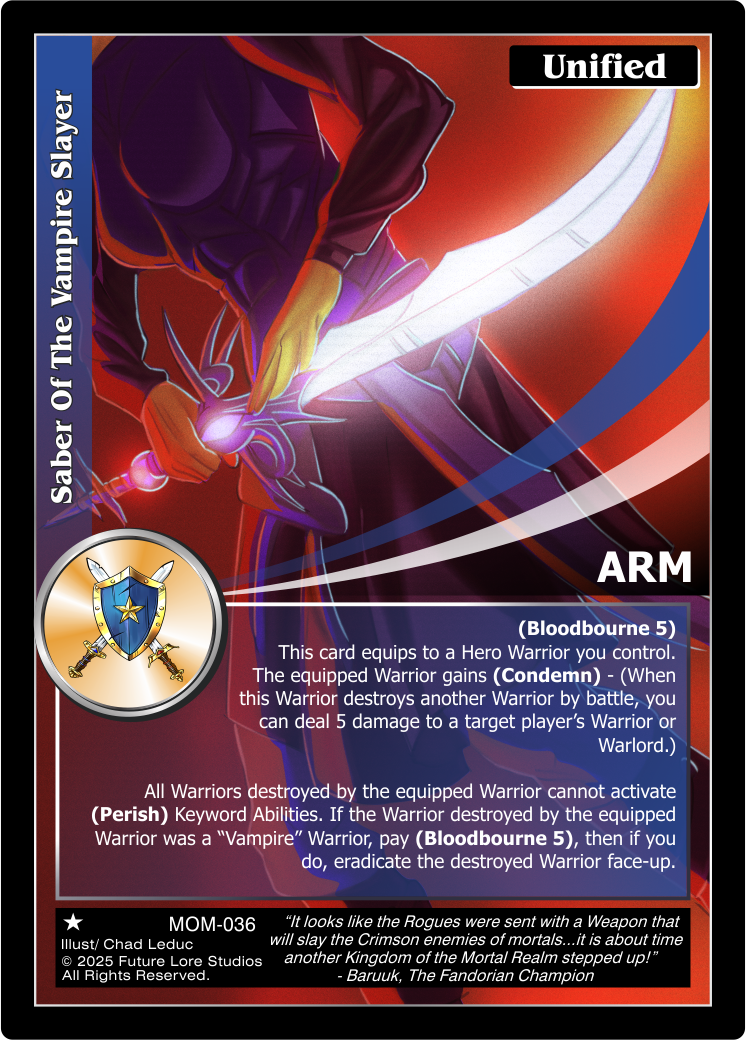 Saber Of The Vampire Slayer