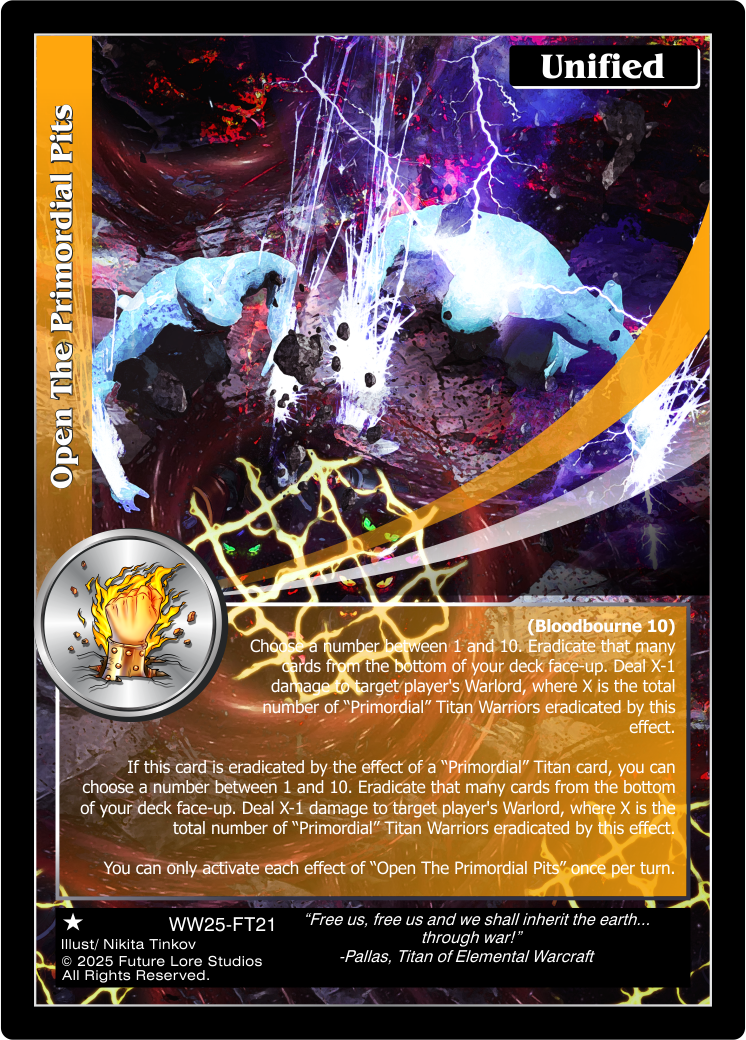 Open The Primordial Pits